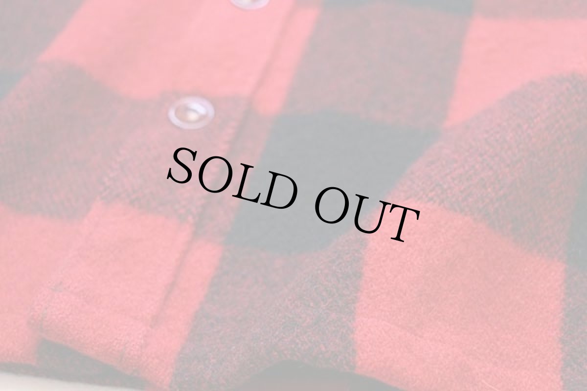 画像5: 60s MONTGOMERY WARD WESTERN FIELD バッファローチェック ウールシャツジャケット 赤×黒 L (5)