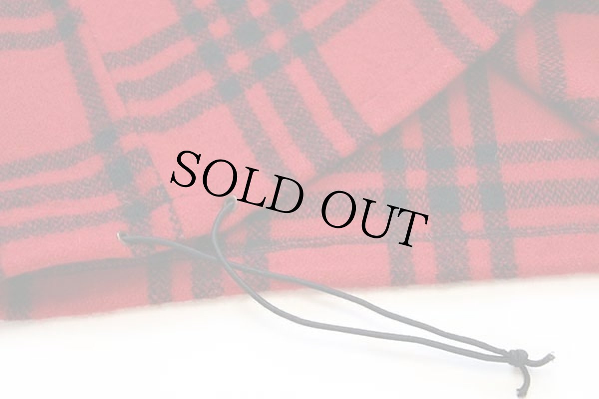 画像6: 80s USA製 Woolrichウールリッチ チェック プルオーバー ウールジャケット 赤×黒 XL (6)