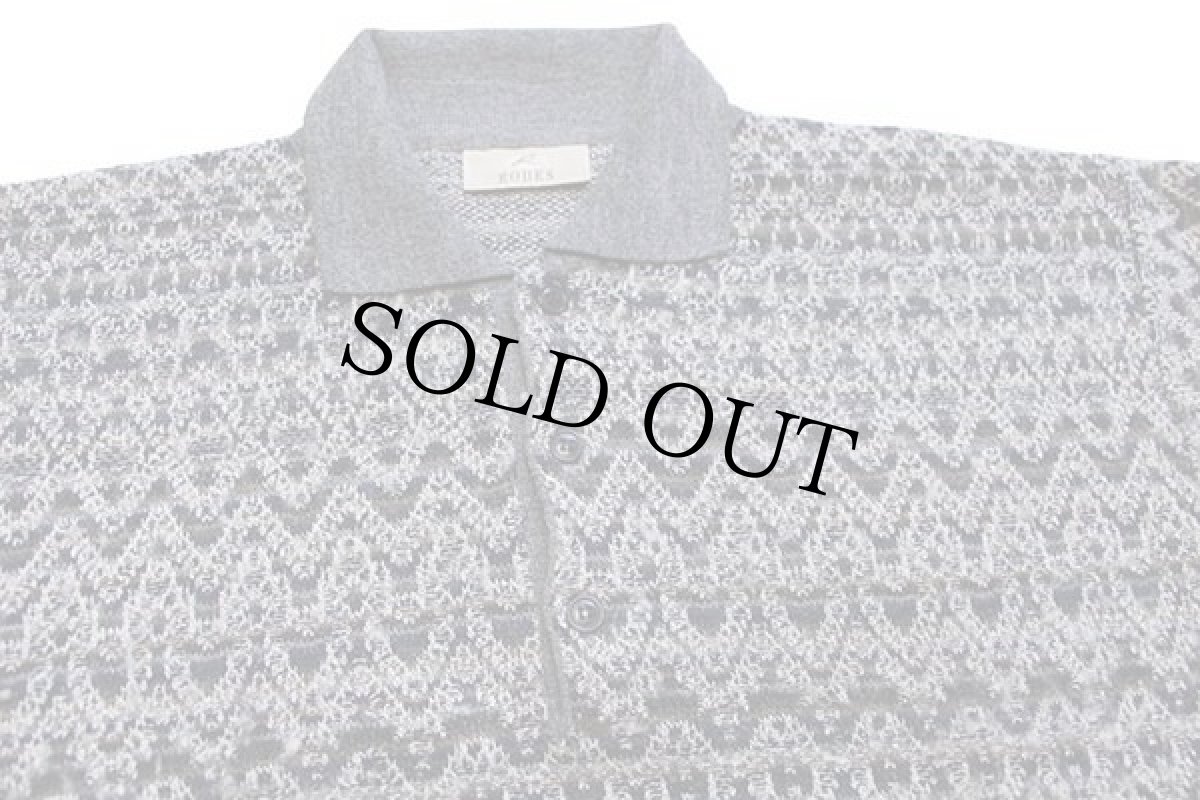 画像3: 90s イタリア製 RODES 編み柄 襟付き ウール混 ニット セーター★B ポロシャツ (3)