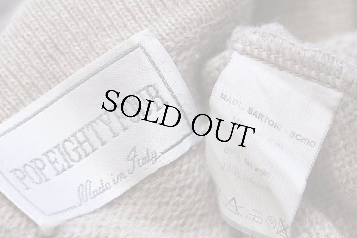 画像4: 90s イタリア製 POP EIGHTYFOUR ボタニカル 総柄 襟付き ウールニット セーター 50★ポロシャツ (4)