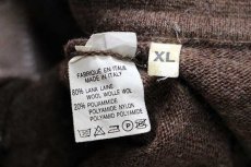 画像4: 90s イタリア製 UNKNOWN アーガイル柄 ウール×ナイロンニット ポロシャツ XL★セーター (4)