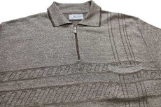 画像3: 90s イタリア製 Rodes 編み柄 ハーフジップ ウール×アクリル×ナイロンニット ポロシャツ XL★セーター (3)