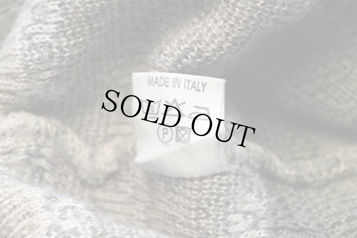 画像5: 90s イタリア製 Gio ferrari フォークロア柄 襟付き ウール×アクリルニット セーター XL★ポロシャツ (5)