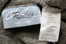 画像4: 90s イタリア製 Rodes 編み柄 ハーフジップ ウール×アクリル×ナイロンニット ポロシャツ XL★セーター (4)