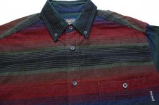 画像4: デッドストック★00s トルコ製 Woolrichウールリッチ ラグ柄 ボタンダウン コットン シャモアクロスシャツ L (4)