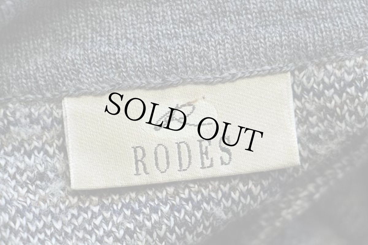 画像4: 90s イタリア製 RODES 編み柄 襟付き ウール混 ニット セーター★B ポロシャツ (4)