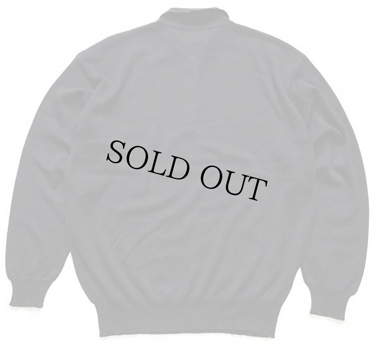 画像2: BLUE RIVER 無地 メリノウール×アクリルニット ポロシャツ 黒 M★セーター (2)