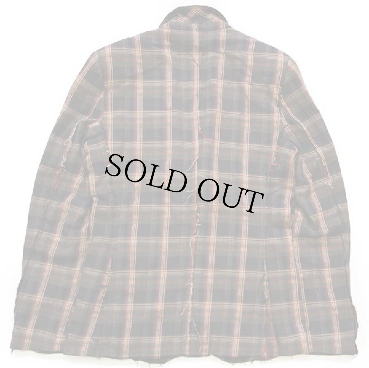 画像2: イタリア製 IMPERIAL タータンチェック 切りっぱなしデザイン 2つボタン テーラードジャケット (2)