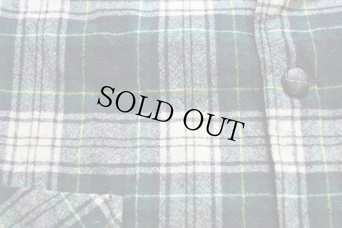 画像6: 70s USA製 PENDLETONペンドルトン タータンチェック 3つボタン ウール アンコンジャケット L★テーラード ブレザー (6)