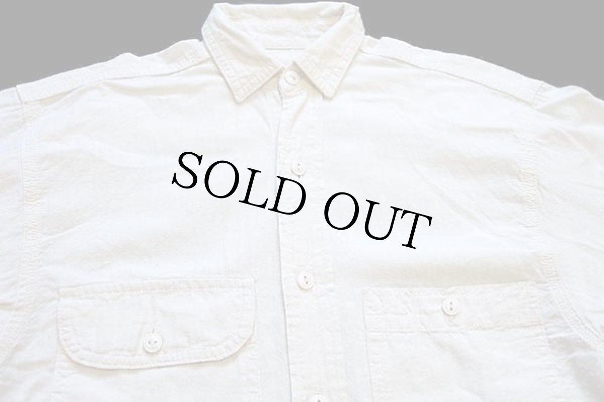 画像3: 80s USA製 ラルフローレン コットン ワークシャツ 生成り 6 (3)