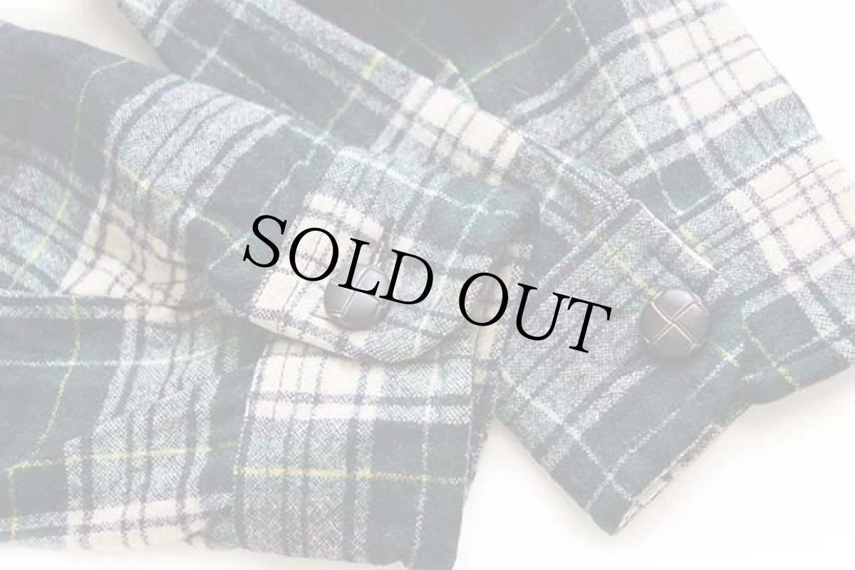 画像5: 70s USA製 PENDLETONペンドルトン タータンチェック 3つボタン ウール アンコンジャケット L★テーラード ブレザー (5)