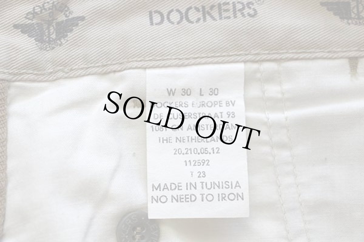 画像6: 90s DOCKERSドッカーズ コットンツイル チノパン カーキ w30 L30★ユーロ Levi'sリーバイス (6)