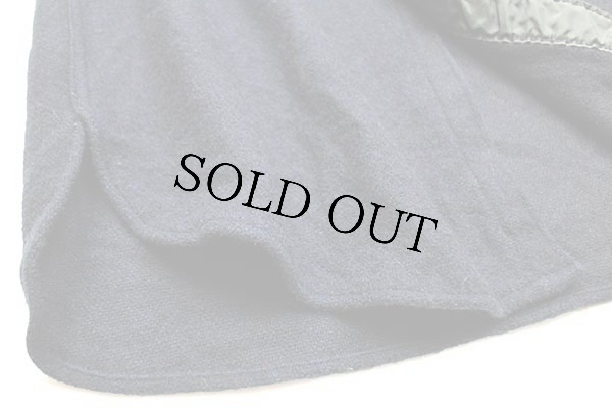 画像6: 70s USA製 Woolrichウールリッチ 無地 ウールシャツ 濃紺 M (6)