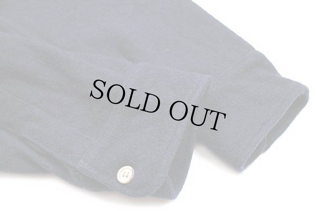 画像5: 70s USA製 Woolrichウールリッチ 無地 ウールシャツ 濃紺 M (5)