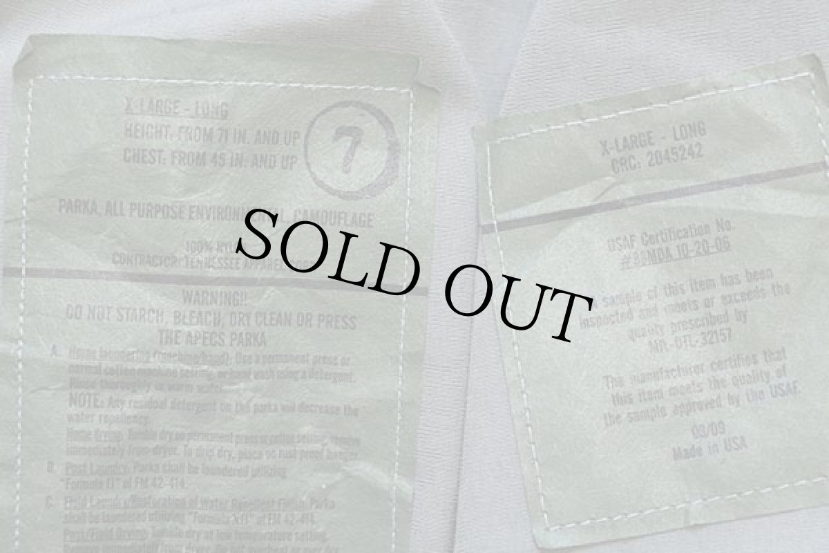 画像4: 00s USA製 米軍 USAF APECS ABU デジタル タイガーカモ GORE-TEXゴアテックスパーカー XL-L★特大 (4)