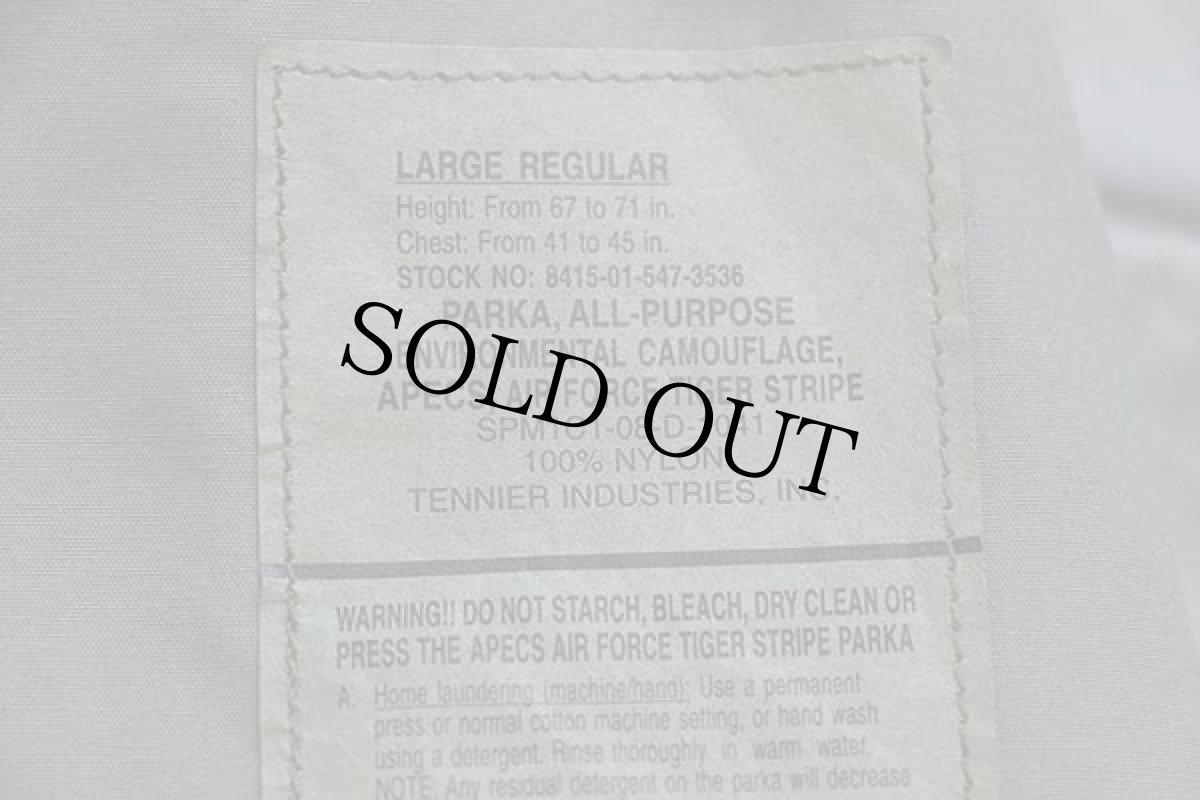 画像4: 00s 米軍 USAF APECS ABU デジタル タイガーカモ GORE-TEXゴアテックスパーカー L-R (4)