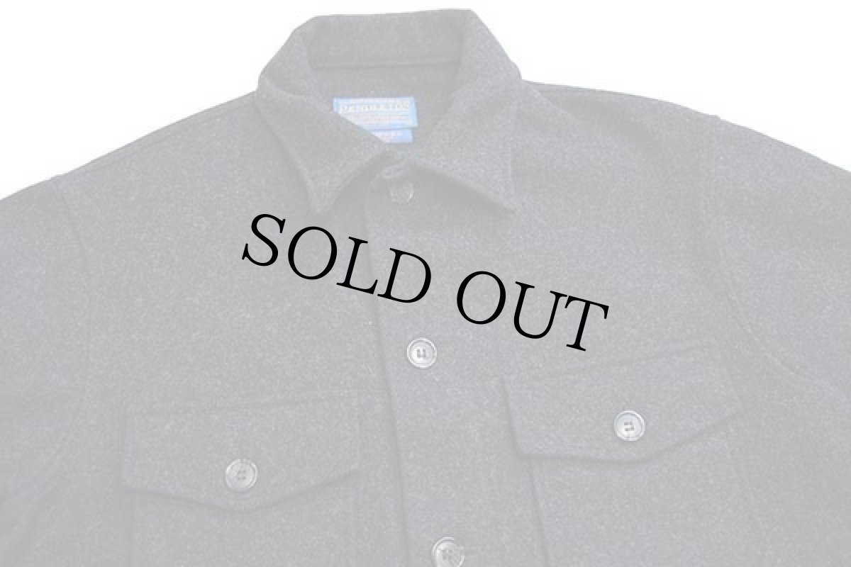 画像3: 90s USA製 PENDLETONペンドルトン 無地 ウールジャケット チャコールグレー M (3)