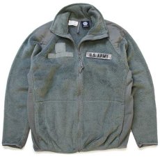 画像1: 00s 米軍 U.S.ARMY パッチ付き ECWCS GEN3 LEVEL3 POLARTEC フリースジャケット フォリアージグリーン S-R (1)