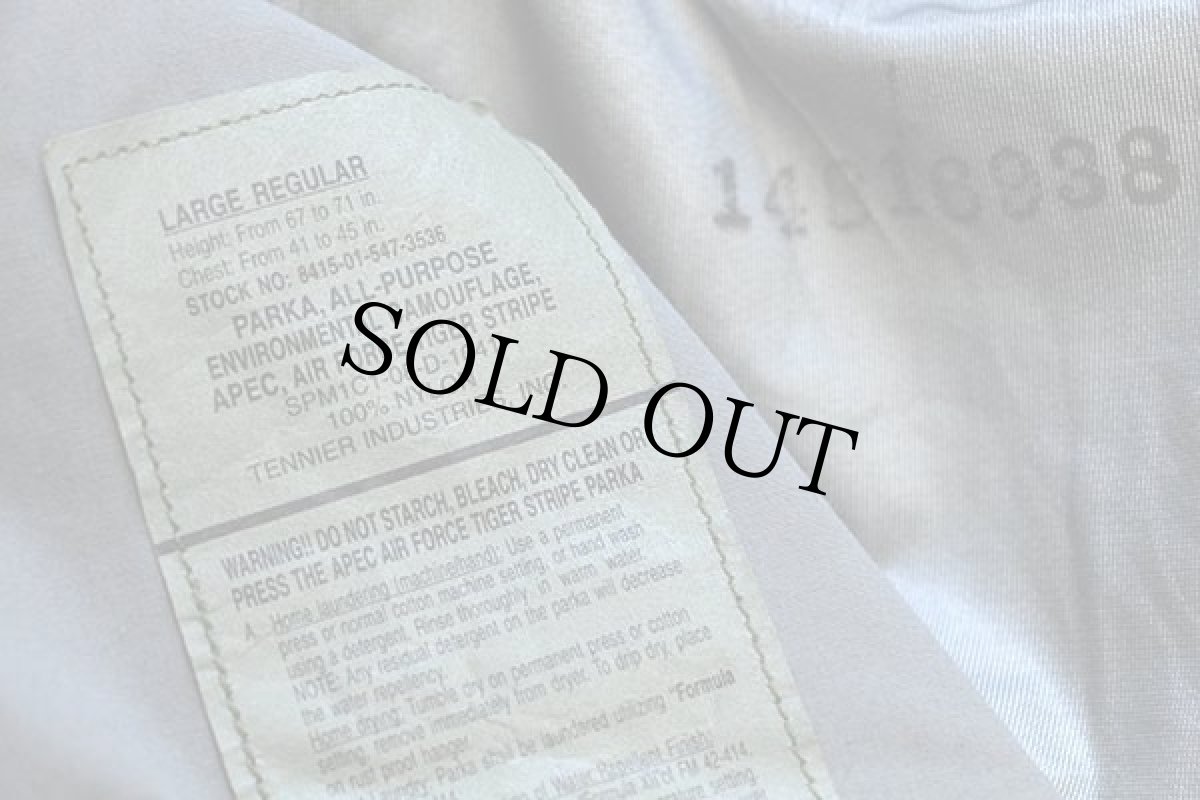 画像4: 00s 米軍 USAF APECS ABU デジタル タイガーカモ GORE-TEXゴアテックスパーカー L-R (4)