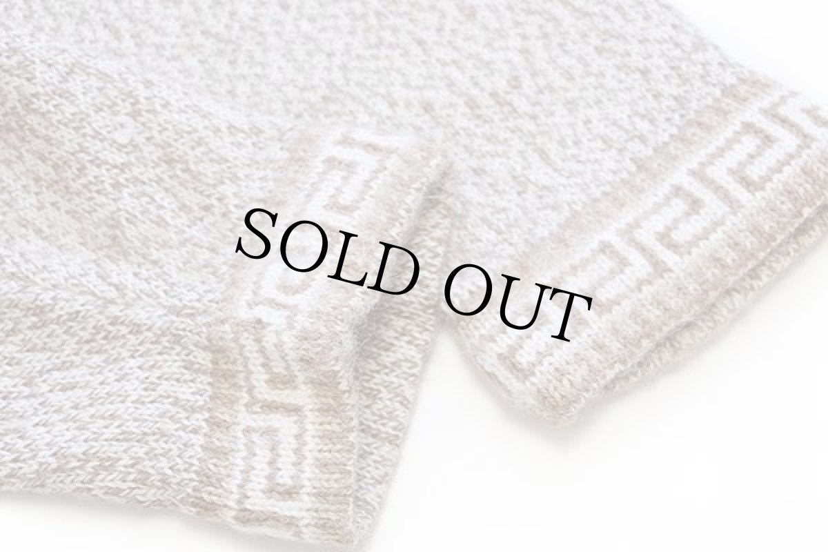 画像6: ペルー製 J.P.S. ノーカラー アルパカニット フルジップ セーター ブラウンベージュ ミックス L (6)