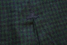 画像6: オーストリア製 pe-ko スタンドカラー ギンガムチェック チロリアン ウールジャケット 緑×黒 (6)