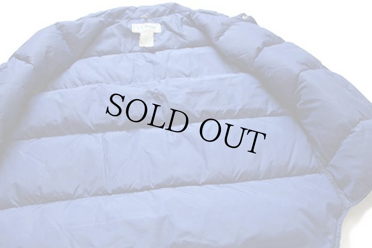 画像5: 90s L.L.Bean ナイロン ダウンベスト 紺 L (5)