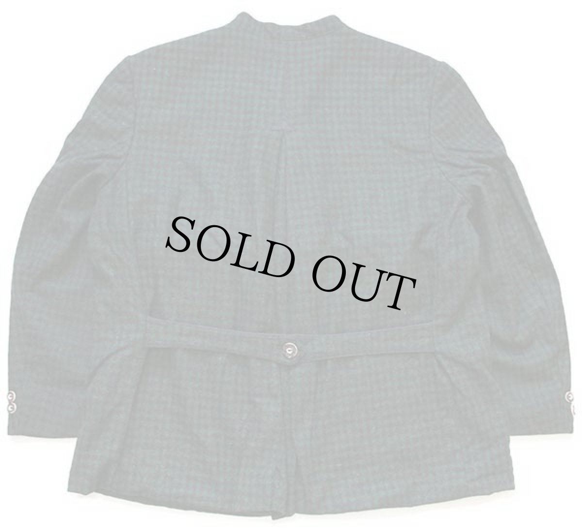 画像2: オーストリア製 pe-ko スタンドカラー ギンガムチェック チロリアン ウールジャケット 緑×黒 (2)