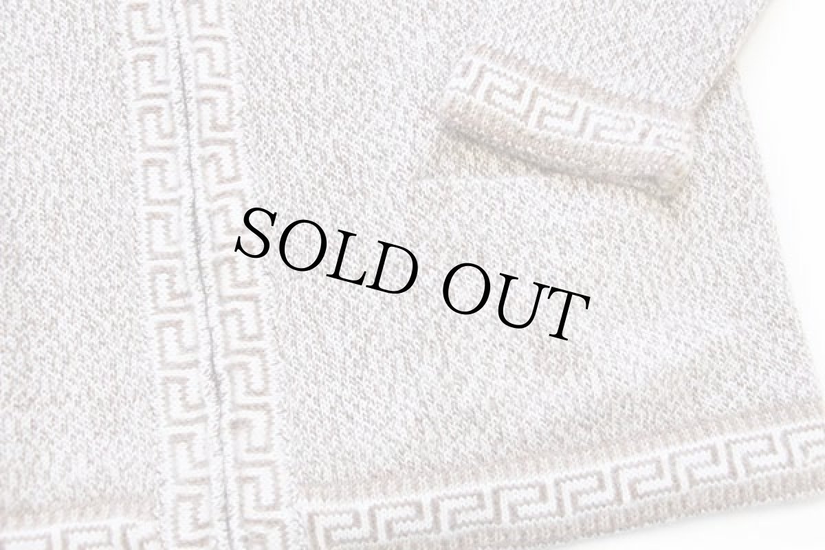 画像5: ペルー製 J.P.S. ノーカラー アルパカニット フルジップ セーター ブラウンベージュ ミックス L (5)