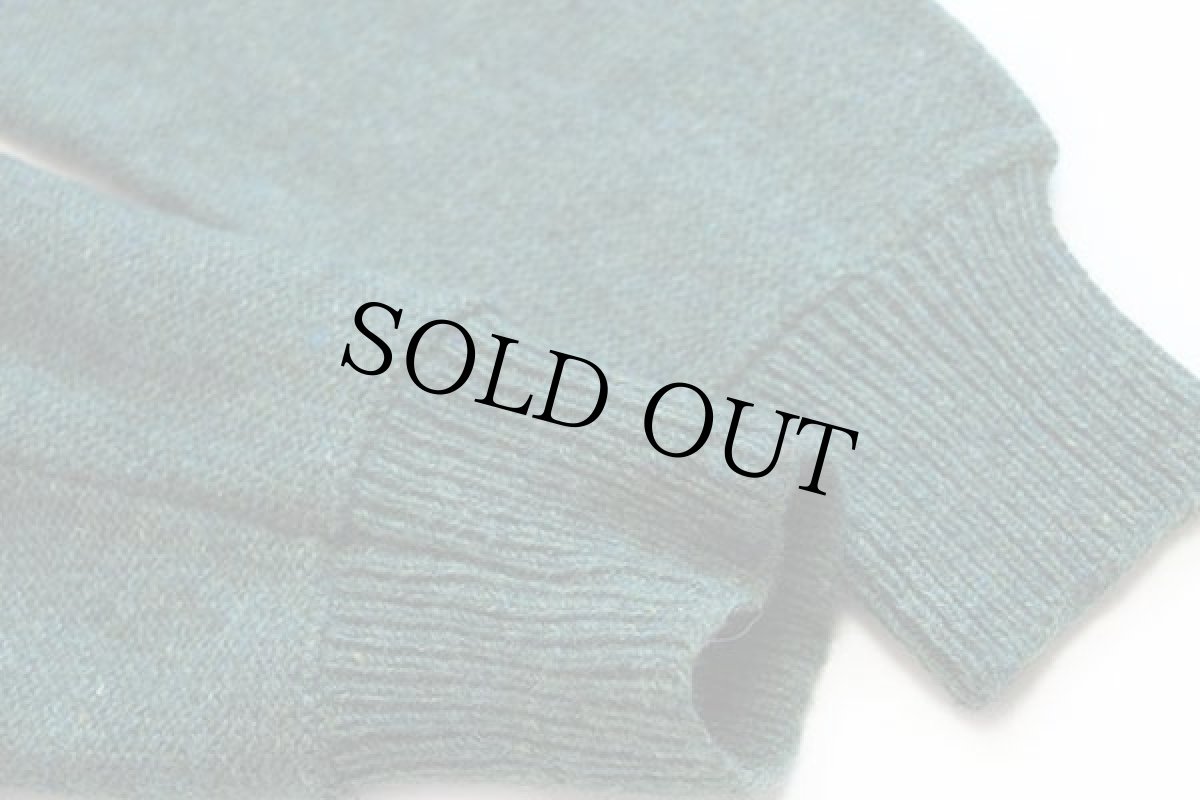 画像6: 60s Gloray Knitting Mills ネップ入り ウール×アルパカ×アクリルニット カーディガン 緑 ミックス M (6)