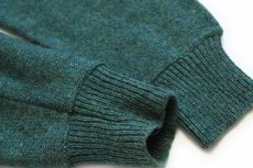 画像6: 60s Gloray Knitting Mills ネップ入り ウール×アルパカ×アクリルニット カーディガン 緑 ミックス M (6)