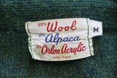 画像4: 60s Gloray Knitting Mills ネップ入り ウール×アルパカ×アクリルニット カーディガン 緑 ミックス M (4)