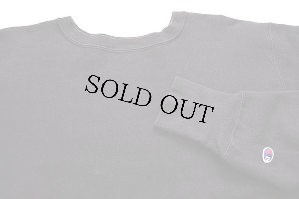 画像3: USA製 Championチャンピオン 単色タグ 復刻 無地 目無し リバースウィーブ スウェット 黒 XL★ブランク (3)