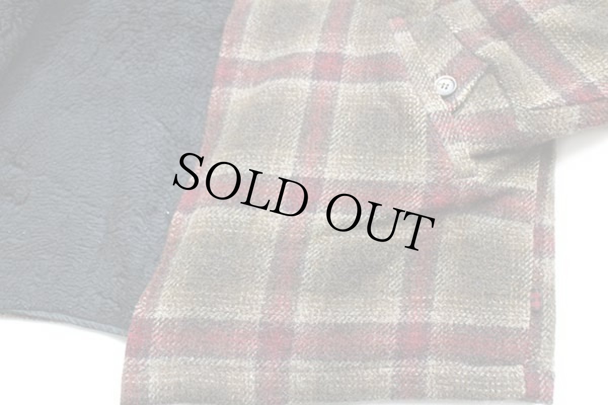 画像6: 90s USA製 Woolrichウールリッチ オンブレチェック ボアライナー ウールジャケット M (6)