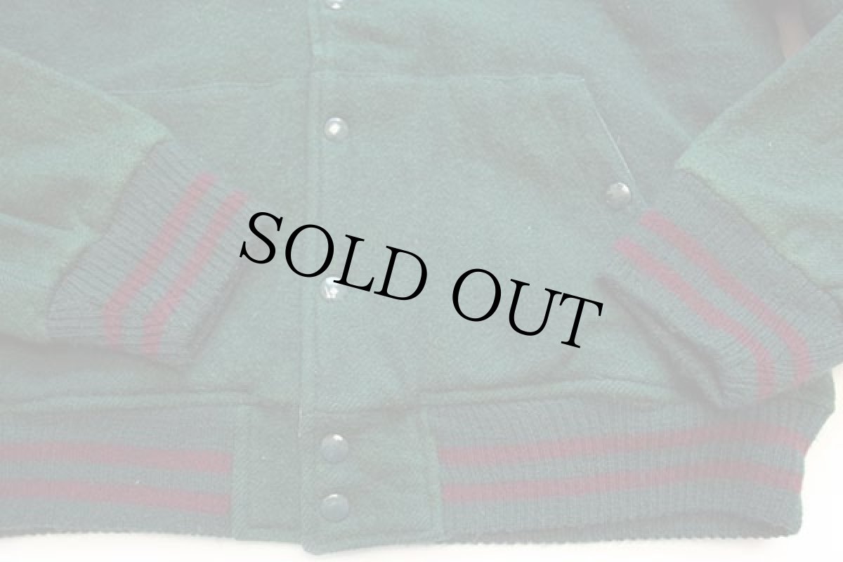 画像4: 90s ポロ ラルフローレン チンスト&フード付き リバーシブル ウール×コットンポプリン ジャケット 緑×カーキ M (4)