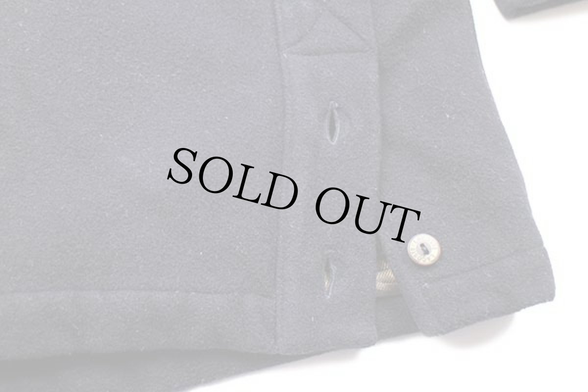 画像7: 90s スペイン製 LACOSTEラコステ キルティングライナー ウール混 フィールドコート 濃紺 M (7)