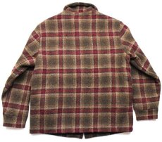 画像2: 90s USA製 Woolrichウールリッチ オンブレチェック ボアライナー ウールジャケット M (2)