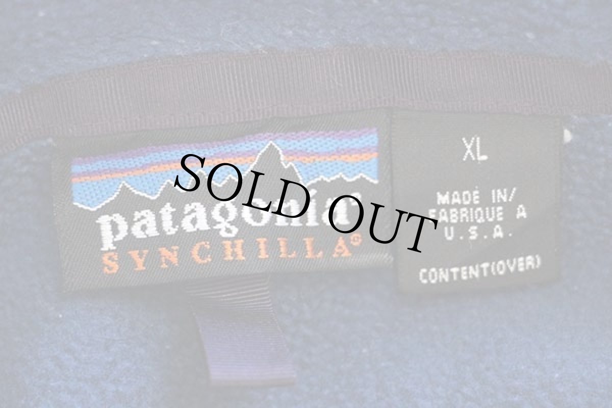 画像4: 90s USA製 patagoniaパタゴニア シンチラ フリースジャケット ネイビー XL (4)