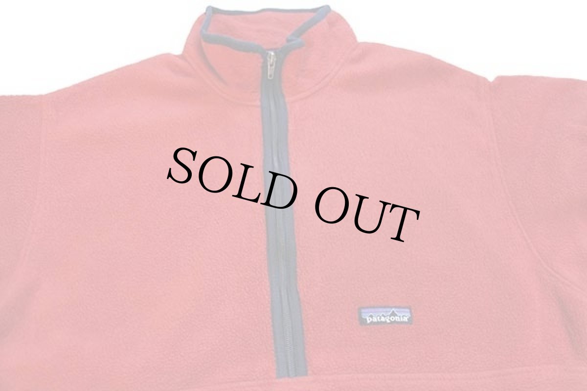 画像3: 00s patagoniaパタゴニア マースピアル ハーフジップ プルオーバー シンチラ フリース レンガ (3)