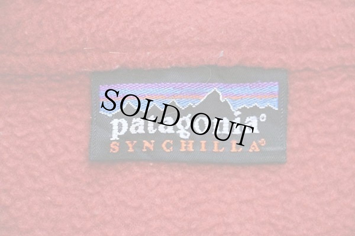 画像4: 00s patagoniaパタゴニア マースピアル ハーフジップ プルオーバー シンチラ フリース レンガ (4)