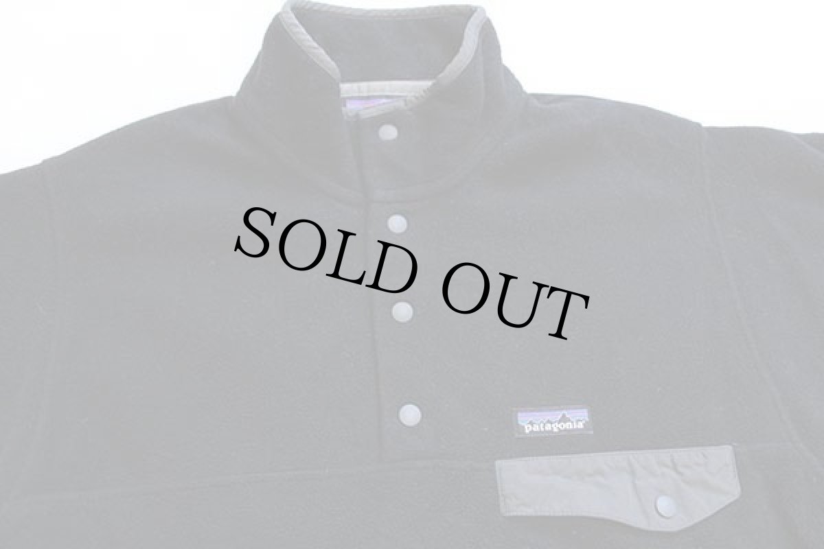 画像3: patagoniaパタゴニア シンチラ ライトウェイト フリース スナップT 黒 S (3)