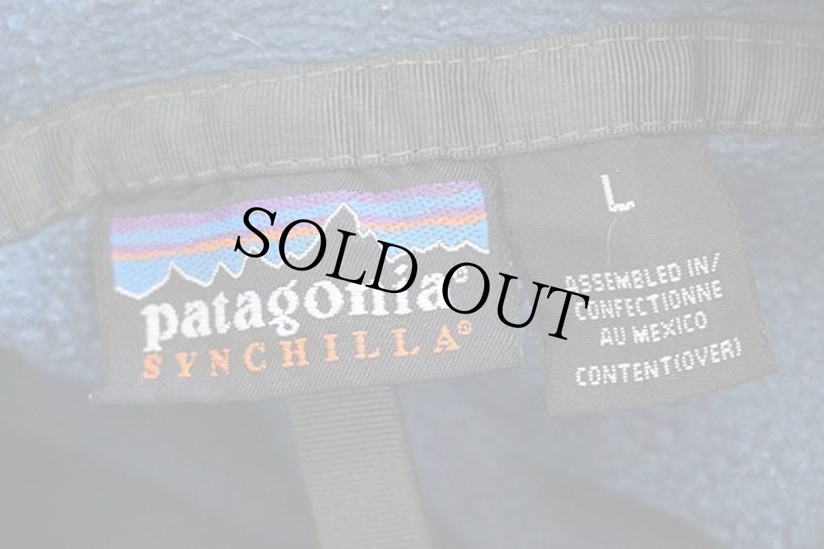 画像4: 90s メキシコ製 patagoniaパタゴニア シンチラ フリース スナップT ダークティール L (4)