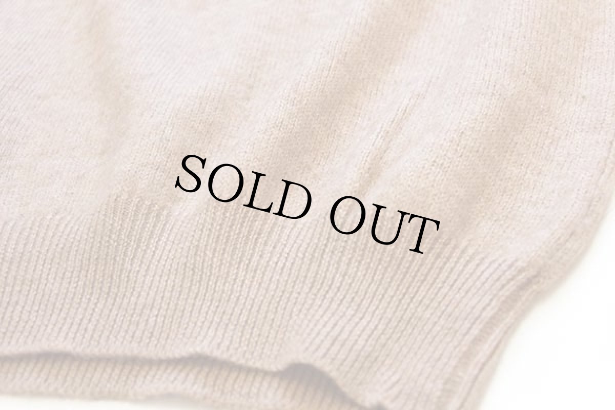 画像5: 80s イタリア製 Carbotti Line サドルショルダー 襟付き キャメルヘア×ウールニット セーター 52★ポロシャツ (5)