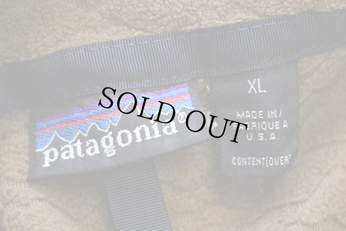 画像4: 90s USA製 patagoniaパタゴニア ジグザグ柄 フリースジャケット ブラウン XL (4)