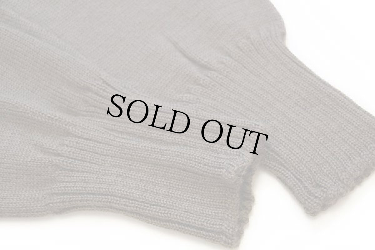 画像6: 70s 米軍 U.S.ARMY 5ボタン ハイネック ウールニット セーター オリーブドラブ L★A (6)