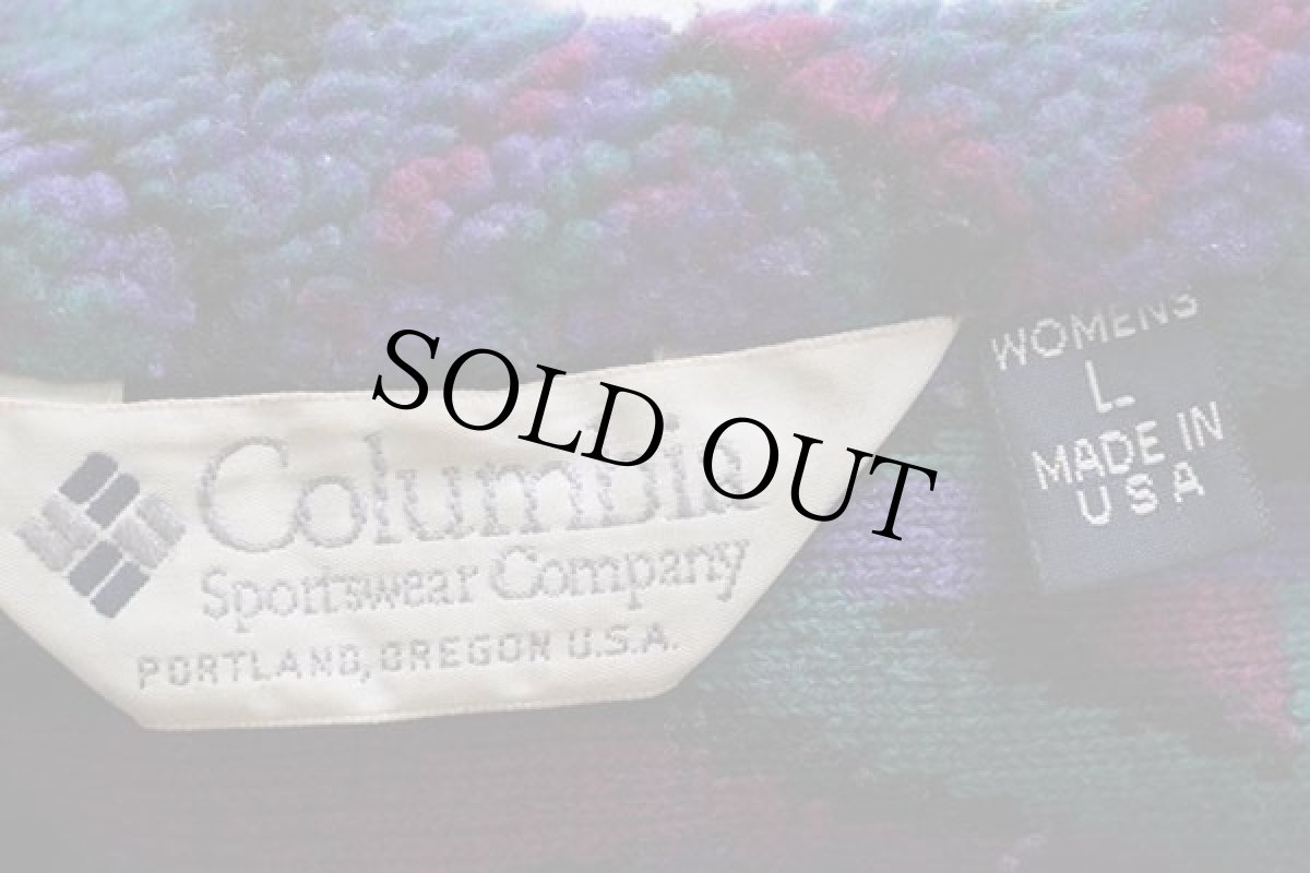 画像4: 90s USA製 Columbiaコロンビア 総柄 ライナー パイル フリースジャケット W-L (4)