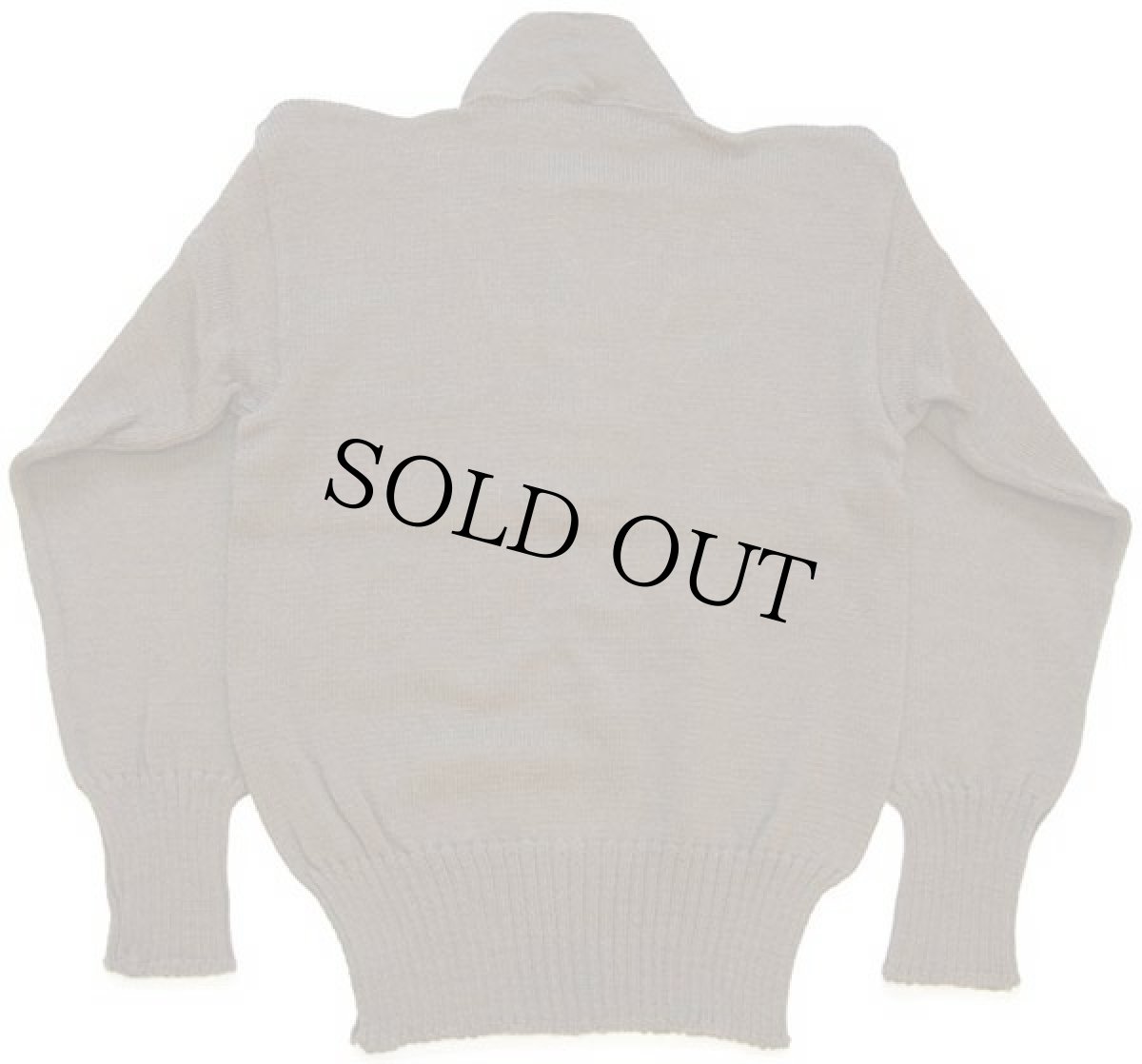 画像2: 70s 米軍 U.S.ARMY 5ボタン ハイネック ウールニット セーター オリーブドラブ L★A (2)