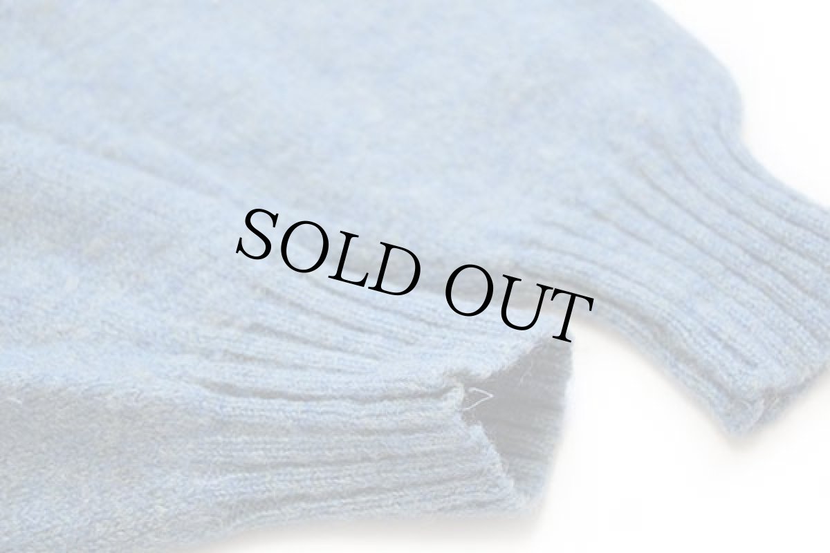 画像7: 90s イタリア製 Henry Cotton's アーガイル柄 襟付き シェットランド ウールニット セーター ブルー ミックス L★ポロシャツ (7)