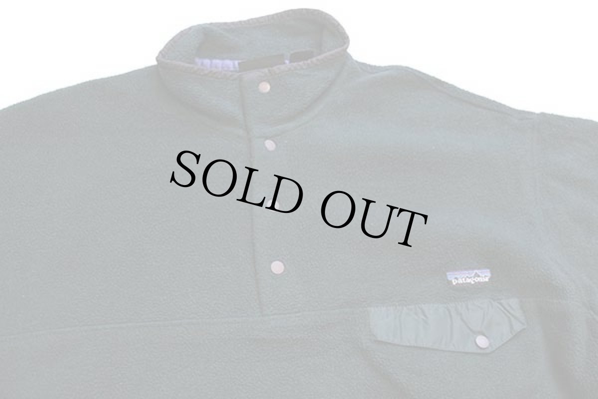 画像3: 90s patagoniaパタゴニア フリース スナップT 深緑 XL (3)