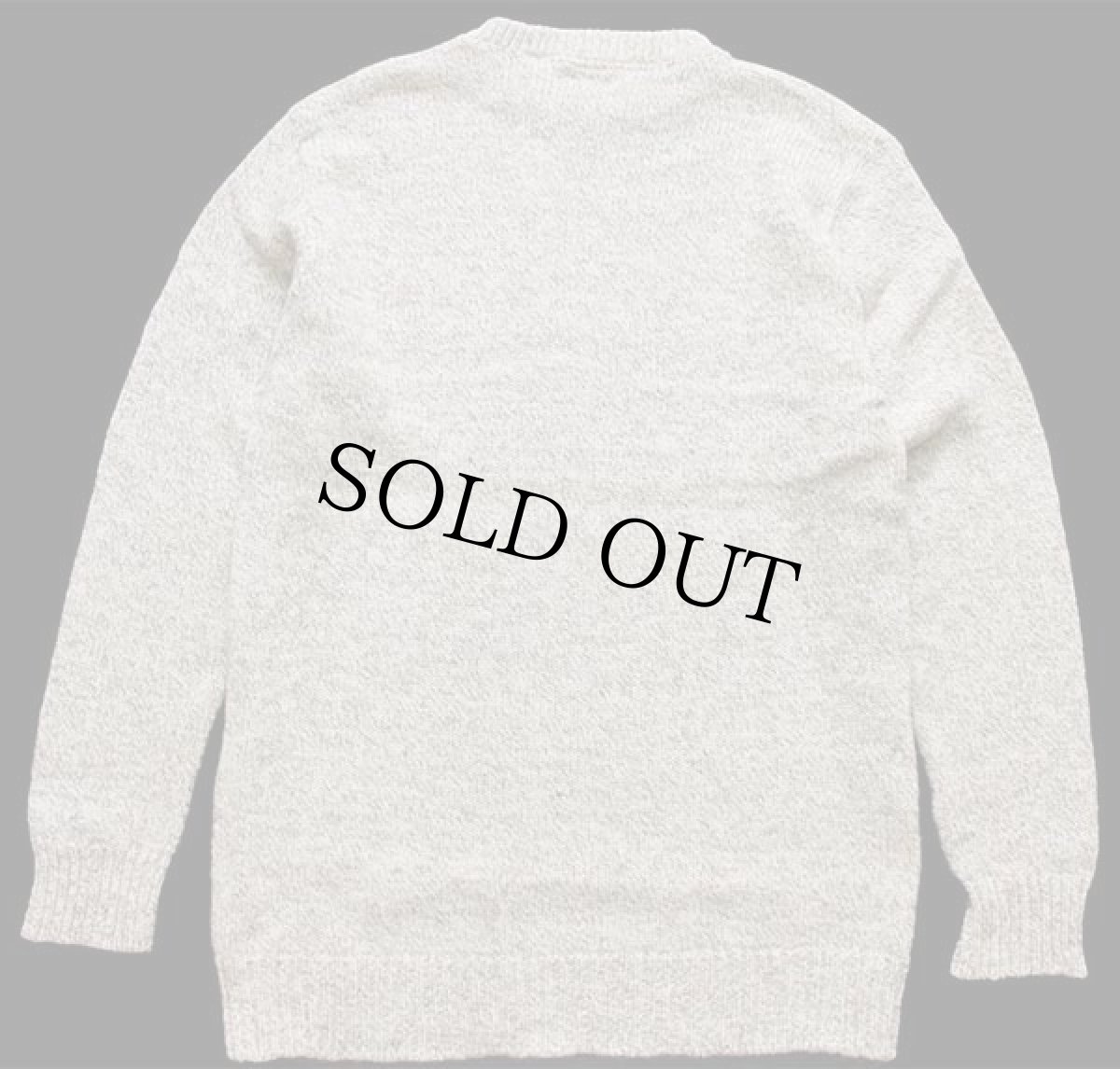 画像2: 80s USA製 L.L.Bean ウールニット セーター グレーベージュ ミックス XL-T (2)