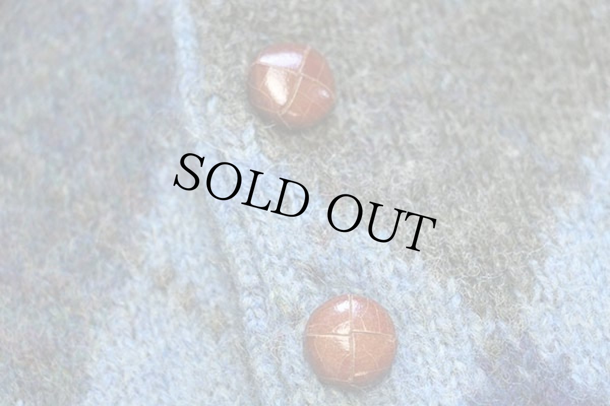 画像5: 90s イタリア製 Henry Cotton's アーガイル柄 襟付き シェットランド ウールニット セーター ブルー ミックス L★ポロシャツ (5)